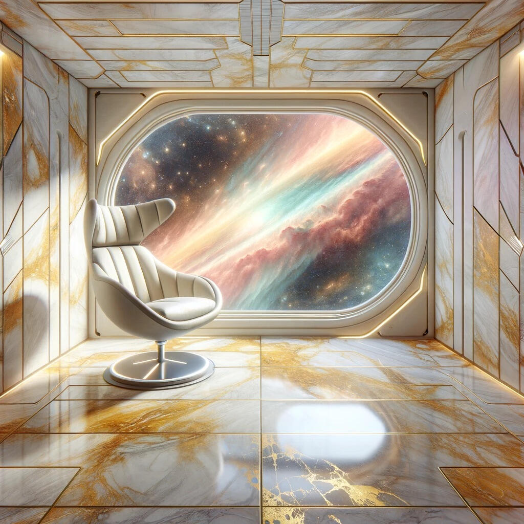 A room on a spaceship